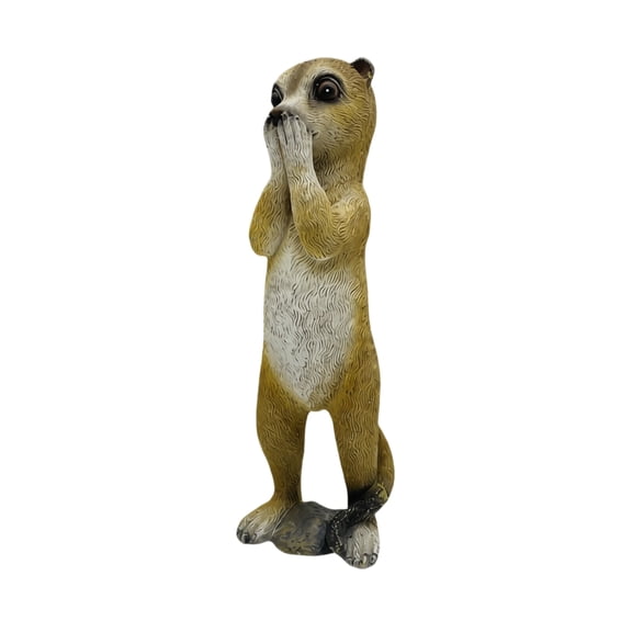 THOPBPRK Standing Meerkat Garden Statue Lifelike Animal Figurine Outdoor Yard Art Creative Patio Backyard Sculpture Ornament Unique Housewarming Gift for Garden Lovers , b