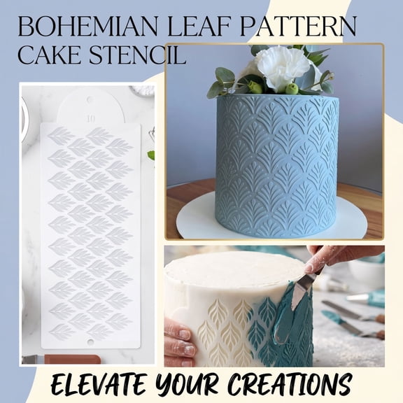 THOPBPRK Stencils for Baking, Reusable Pattern Templates for Easter Decorations and Valentines Day Treats, Decorative Hollow Designs for DIY Artistry, 1Pack E