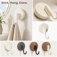 thumbnail image 1 of THOPBPRK Suction Cup Hooks No Drilling Heavy Duty Vacuum Wall Hangers Utility Hooks for Shower Bathroom Kitchen Window Glass Hanging Robe Towel Holder Pack of Four Home , 1Pack A, 1 of 6