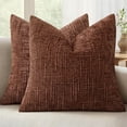 thumbnail image 1 of THOPBPRK Textured Throw Pillow Covers Thick Chenille Decorative Pillows Terracotta 18x18 Inch Set of 2 Modern Boho Farmhouse Home Decor Neutral Cushion Covers for Couch Sofa Living Room Bedroom, 1 of 7