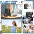thumbnail image 1 of THOPBPRK Thin Desktop Square Fan with Integrated Handle Portable Personal Solution for Home Study Table and Outdoor Picnic Summer Device, 1Pcs Black, 1 of 5