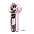 thumbnail image 1 of THOPBPRK Transparent Handheld Fan with Digital Status Display Portable Personal Device for Outdoor Travel Commuting and Summer Events, Pink, 1 of 5
