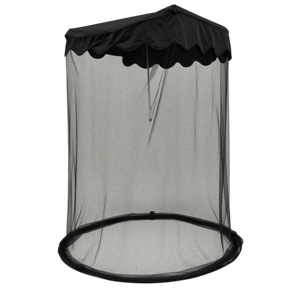 THOPBPRK Umbrella for Chair , Chair Mesh Cover Protective Bug Net for Camping Fishing and Backyard Relaxation Portable Shield for Outdoor Seating and Patio Furniture Accessories, Black Size:S