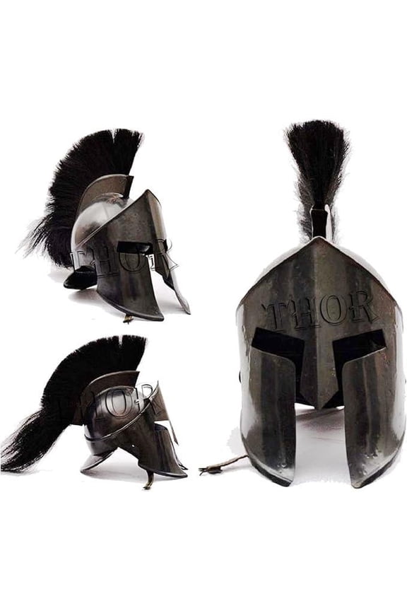 300 Spartan King Leonidas Medieval Armor Helmet Adults Wearable Black Rustic Vintage Home Decor Gifts