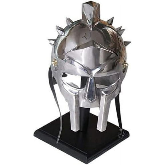 THOR INSTRUMENTS Antique Replica Full-Size Metal Gladiator Maximus Arena Helmet | Halloween Party Costumes | LARP Clothings Wearable Medieval Helmet