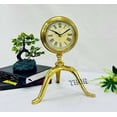 thumbnail image 1 of THOR INSTRUMENTS Beautiful Vintage Brass Desk Clock Table Clock Antique Nautical Watch New Handmade, 1 of 5