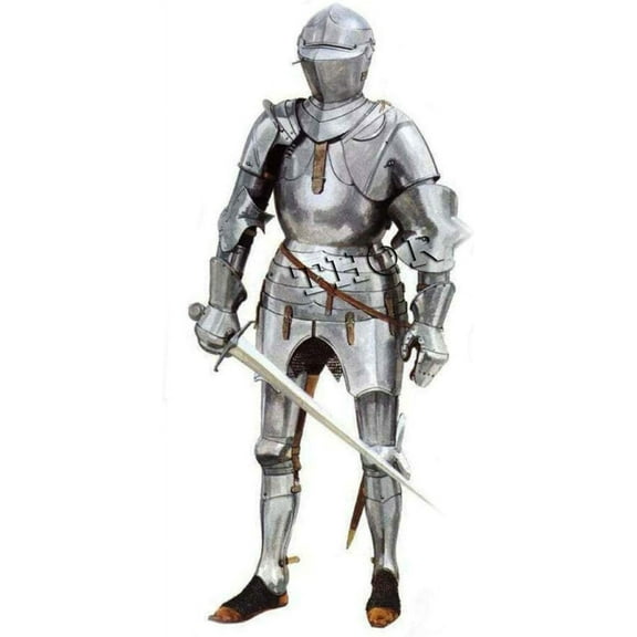 THOR INSTRUMENTS Fully Wearable Medieval Knight Suit Of Templar Armor Combat Full Body Costume Rustic Vintage Home Decor Gifts