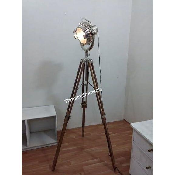 THOR INSTRUMENTS Home Decor Vintage Retro Theater Home Decorative Spotlight Floor lamp with Tripod Rustic Vintage Home Decor Gifts