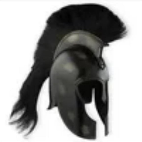 THOR INSTRUMENTS MEDIEVAL KNIGHT WEARABLE TROJAN ARMOR TROY HELMET WITH BLACK PLUME HOME DECOR GIFT