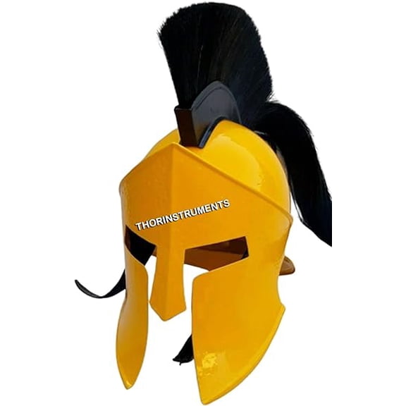 THOR INSTRUMENTS Medieval 300 King Leonidas Spartan Greek Armor Helmet Halloween Yellow Rustic Vintage Home Decor Gifts