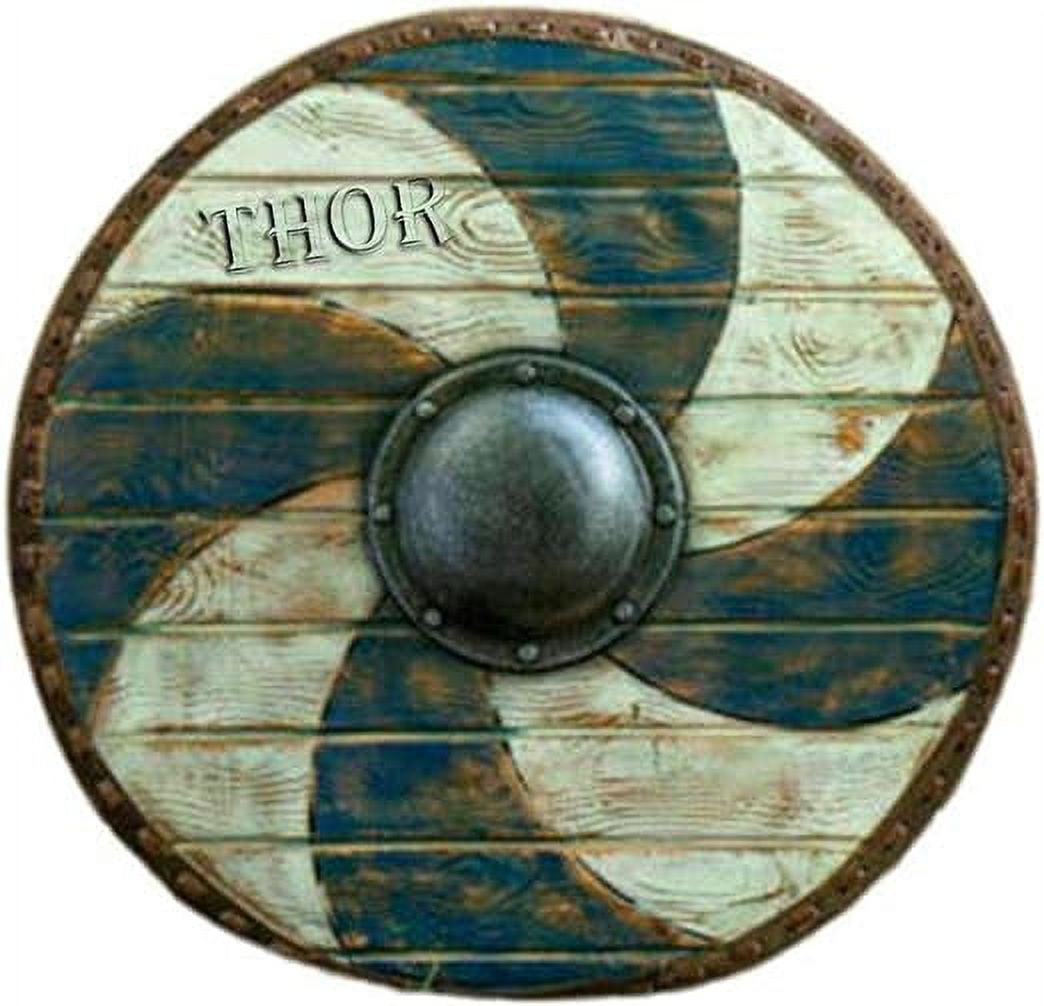 THOR INSTRUMENTS Medieval Armor Larp Warrior Wood & Steel Viking Round ...