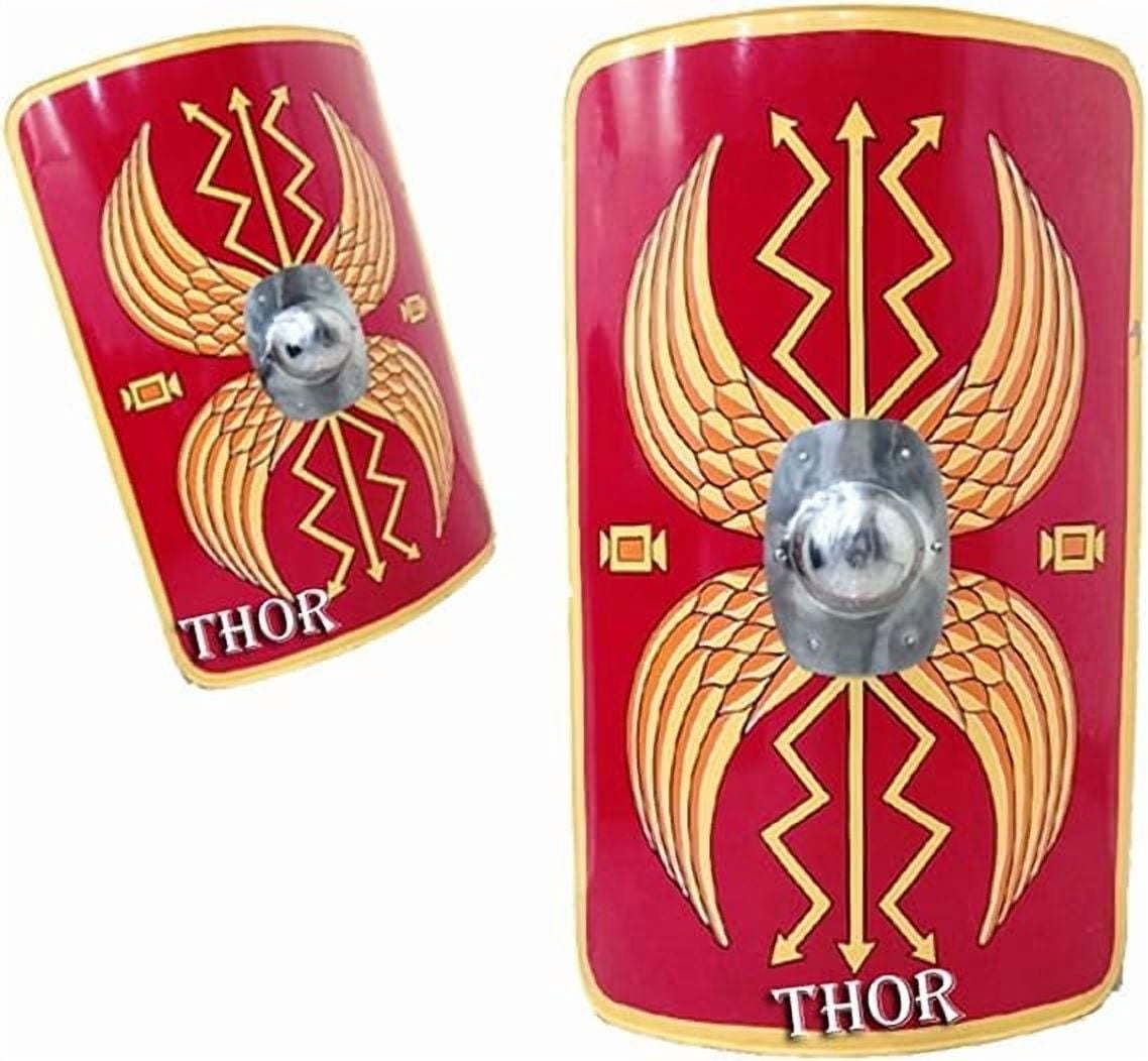 Shield Reproduction THOR INSTRUMENTS Medieval Armor Roman Scutum Shield 42 Inches Tall ...