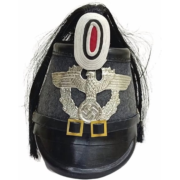 THOR INSTRUMENTS Medieval Black Leather German Prussian Shako Helmet Rustic Vintage Home Decor Gifts