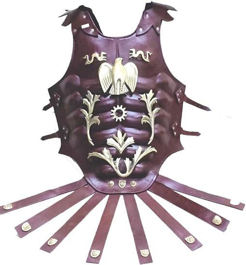 THOR INSTRUMENTS Medieval Brown Leather Chestplate Muscle Jacket of Armor Costume Rustic Vintage Home Decor Gifts