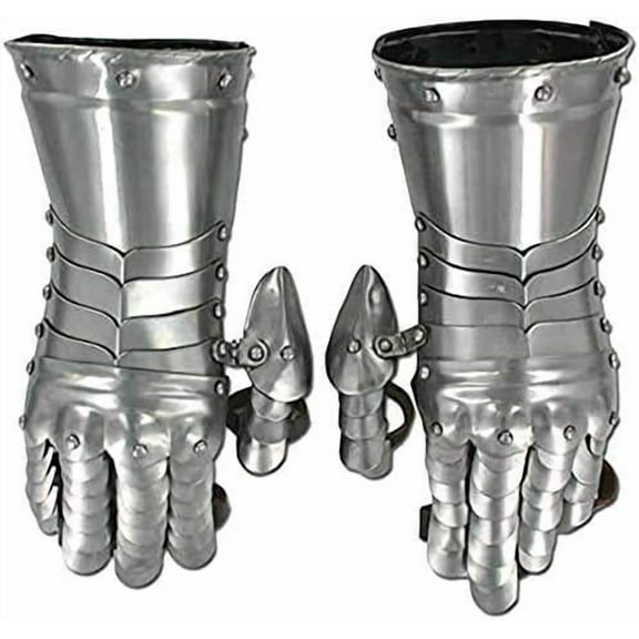 THOR INSTRUMENTS Medieval Knight Armor Gloves Roman Gothic Steel Gauntlets Rustic Vintage Home Decor Gifts