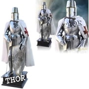 THOR INSTRUMENTS Medieval Knight Wearable Crusader Full Body Suit of Armour Costume Rustic Vintage Home Decor Gifts