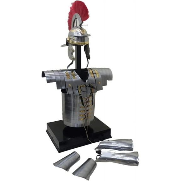 THOR INSTRUMENTS Medieval Roman Lorica Segmentata Legionary Larp Jacket W/Roman Helmet Rustic Vintage Home Decor Gifts