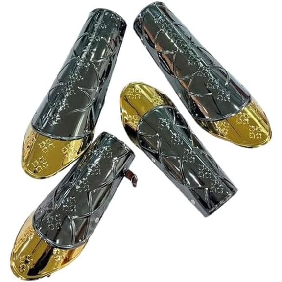 Thor Instruments Leg Guard Arm Guard, Medieval Greek Roman Centurion Halloween Adult, Black & Gold, 1 Count