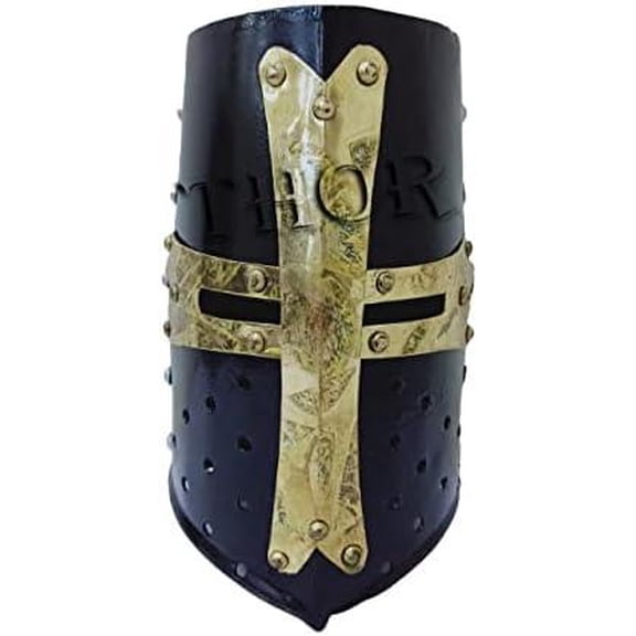 THOR INSTRUMENTS Medieval Templar Crusader Knight Armor Helmet Rustic Vintage Home Decor Gifts