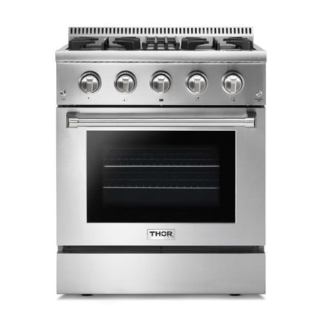 Thor Kitchen - 4.2 cu. ft. Professional Freestanding Dual Fuel Liquid Propane Range - Stainless steel