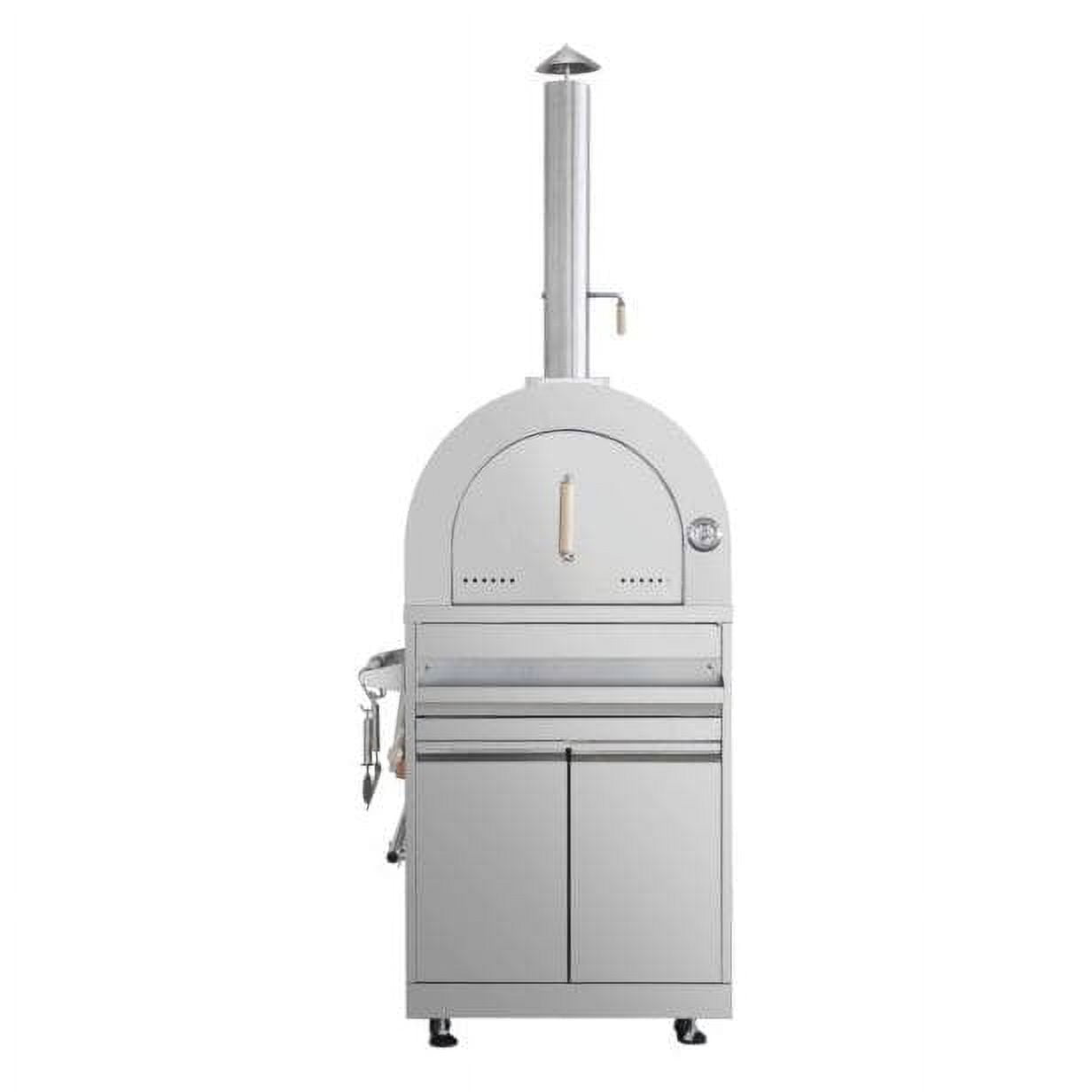 Thor Stainless Steel Outdoor Wood Pizza Oven with Cabinet