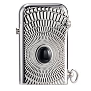 Automatic Ignition Classic Brass Kerosene Lighter, Refillable, Soft-Flame, Safety Lock, Relief Carving, Inlay, Unique, Luxury, Collectible, Fathers Gift, Thorens Gen 1 Single Claw Eye of Diamond