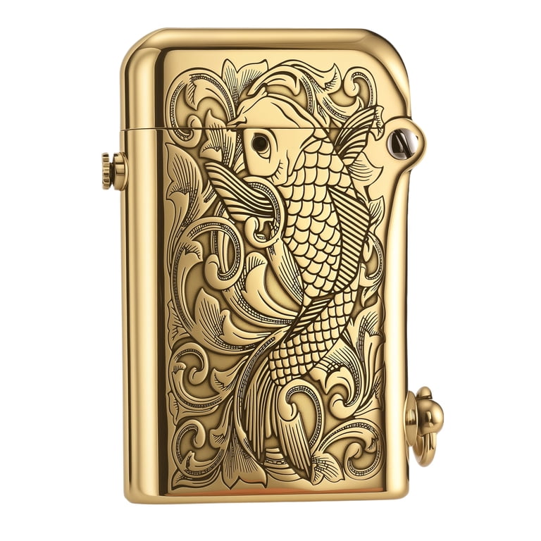 Swiss Luxury Retro Copper Kerosene Lighter,Soft-Flame, Refillable