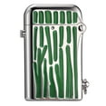 thumbnail image 1 of Classic Retro Soft-Flame Brass Kerosene Lighter, Refillable, Automatic Ignition, Safety Lock, Electroplated, Inlay, Swiss,Luxury, Collectible, Men's Gift, Thorens Gen 2 Double Claw Green Stripes, 1 of 12