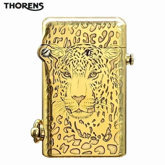 THORENS Gen 2 - Double Claw - Leopard Refillable Kerosene Lighter - Brass Lighter