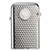 Classic Retro Copper Kerosene Lighter,Soft-Flame,Automatic Ignition, Refillable,Safety Lock,Electroplated Chrome Color,Engraving,Gift Box,Mens Gift,Collectible,Thorens Gen3-Single Claw Diamond Grid