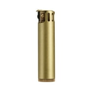 Unique Swiss Vintage Windproof Trench Kerosene Lighter,Soft-Flame,Cigar,Refillable,Outdoor,Compact and Portable,Double-Flame Jet,Copper,Gift Packaging,Gift for Men, Thorens One Press Ignition