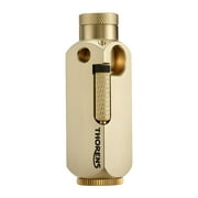 Classic Soft-Flame Windproof Retro Copper Kerosene Lighter, Refillable, Cigar, Side-Slide Grinding Wheel, Dual-Flame Jet, Sealed, Metal, Antique, Famous, Unique, Mens Gift, Thorens Flamido