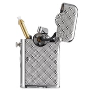 Automatic Ignition,Telescopic Classic Brass Kerosene Pipe Lighter,Refillable,Soft Flame,Camping,Thorens Teleflam Gen 7 Plum Pattern Single Claw,Birthday Gift