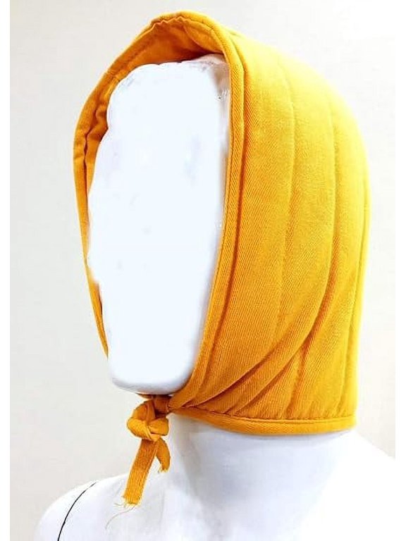 THORINSTRUMENTS (with device) MEDIEVAL RENAISSANCE UNDER ARMOR YELLOW COTTON PADDED ARMING CAP Rustic Vintage Home Decor Gifts