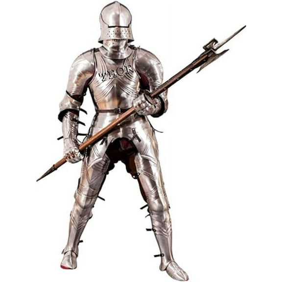 THORINSTRUMENTS (with device) Medieval German Suit of Armor Ancient Wearable Full Body Costume Rustic Vintage Home Decor Gifts