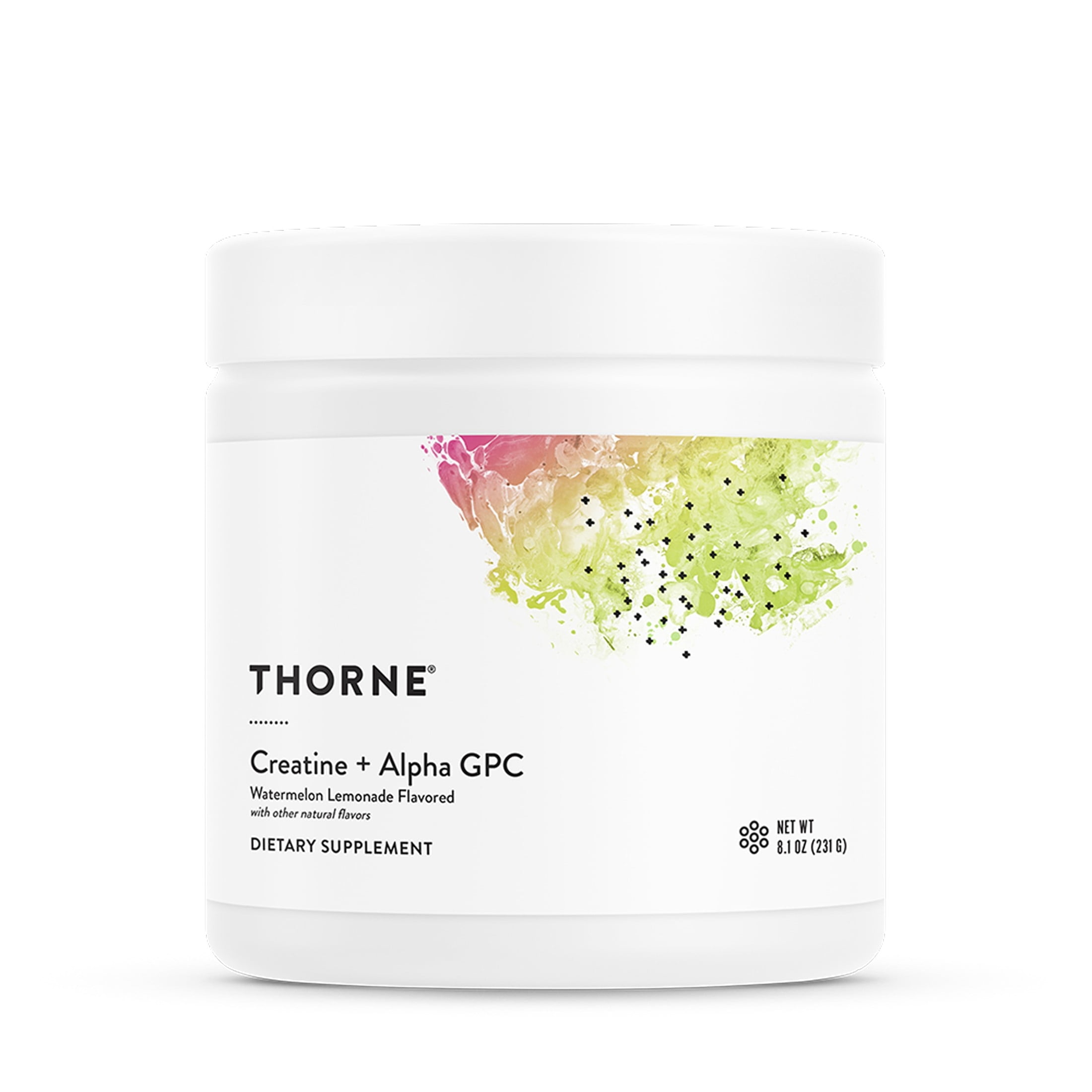 THORNE Creatine + Alpha GPC - Micronized Creatine Monohydrate Powder - Support for Muscles & Cognitive Function* - For Women & Men - Watermelon Lemonade - NSF C