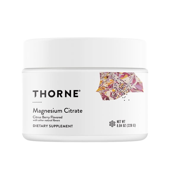 THORNE - Magnesium Citrate - Supports Healthy Muscle & Urinary Tract Function, Heart Heart & Bone Health* - Citrus Berry Powder - 60 Servings