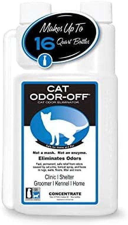 THORNELL Cat Odor-Off Concentrate Pet Smell Odor Eliminator – Cat Odor Eliminator Concentrate for Pet Urine Odor, Feces on Carpet & Litter Boxes – 16oz 16 oz Concentrate