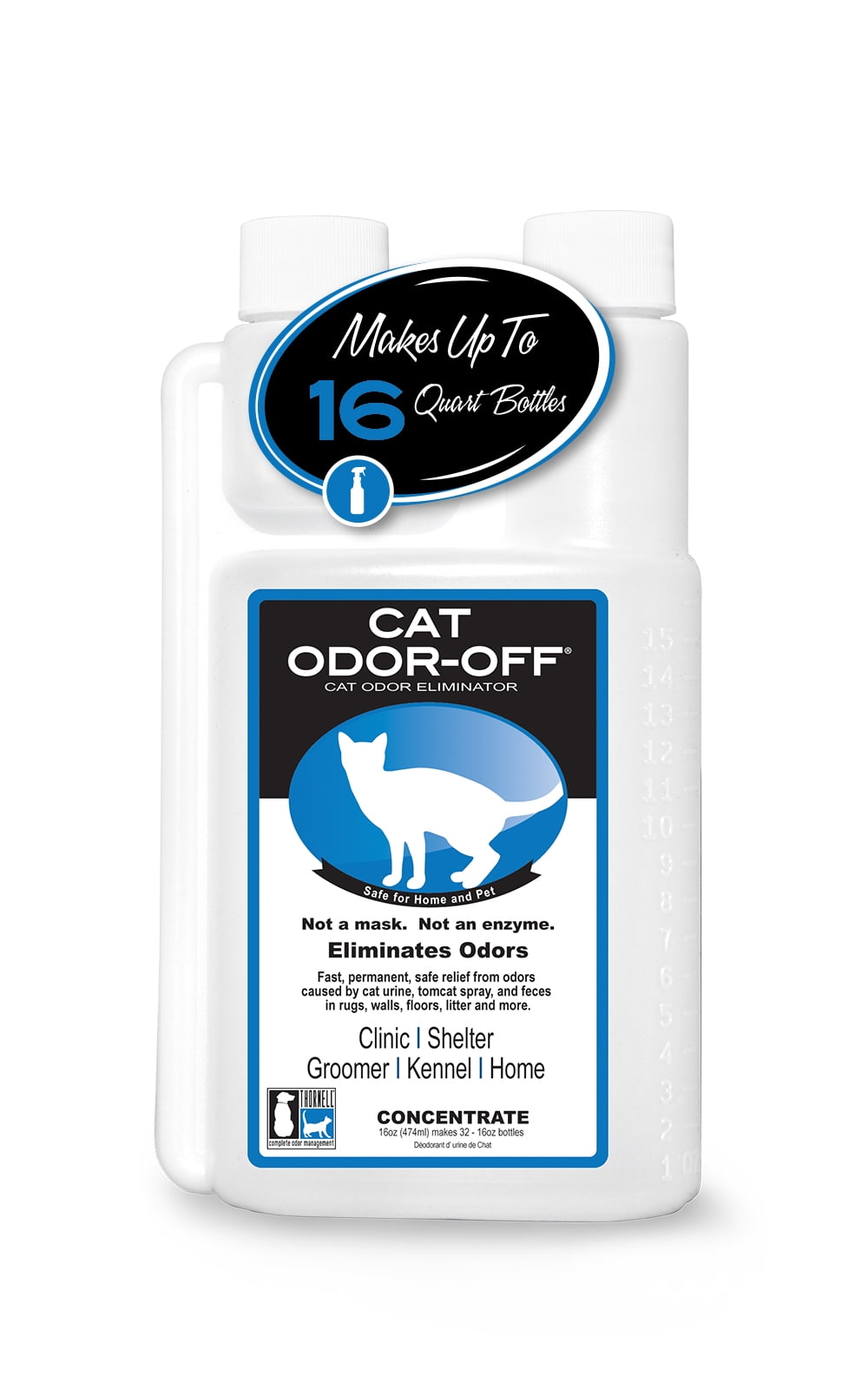 THORNELL Cat OdorOff Concentrate Pet Smell Odor Eliminator Cat Odor