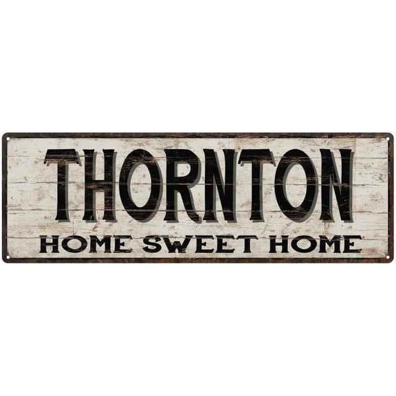 THORNTON Rustic Home Sweet Home Sign Gift 6x18 Metal Decor 106180084347
