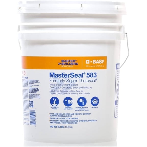 THOROSEAL TH576802, MasterSeal, Waterproof Coating Industrial Sealant, 35 lbs