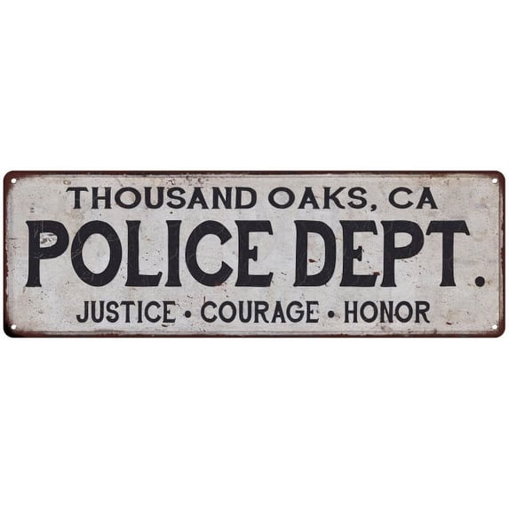 THOUSAND OAKS, CA POLICE DEPT. Home Decor Metal Sign Gift 6x18 206180012199