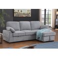 thumbnail image 1 of THOWDEE 3 Seat Chenille Reversible Sectional Sofa, Upholstered Sleeper Couch with Storage Chaise, Drop-Down Table, Cup Holders and Charging Ports for Living Room, Office(Light Gray), 1 of 9