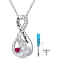 thumbnail image 1 of THOYAS 925 Sterling Silver Infinity Urn Necklace for Ashes, Always in My Heart Heart Birthstone Locket Memorial Necklaces Keepsake Cremation Jewelry for A Loss of Loved Ones, 18"+2", 1 of 6