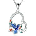 thumbnail image 1 of THOYAS Hummingbird Necklace for Women 925 Sterling Silver Hummingbirds Pendant Necklaces Jewelry Gifts for Wife Mom Mothers Day Christmas Valentine's Day 18+2 inch, 1 of 10