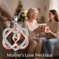 thumbnail image 1 of THOYAS Sterling Silver Women's Heart Necklace Mother MOM Moissanite Pendant Necklace 18k Rose Plated Pendant Necklace for Grandma Vintage Jewelry Birthday Thanksgiving Christmas Gift, 1 of 6