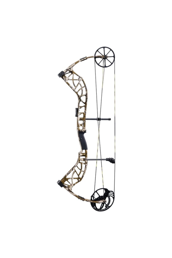 Bear THP Adapt 2 Compound Bow, 60 lb Draw, Mossy Oak Bottomland, 320 FPS, Adjustable 24-31" Draw Length, 80% Let-Off, KillerWave Dampeners, Bear Paw Grip (AV54A100B6R)