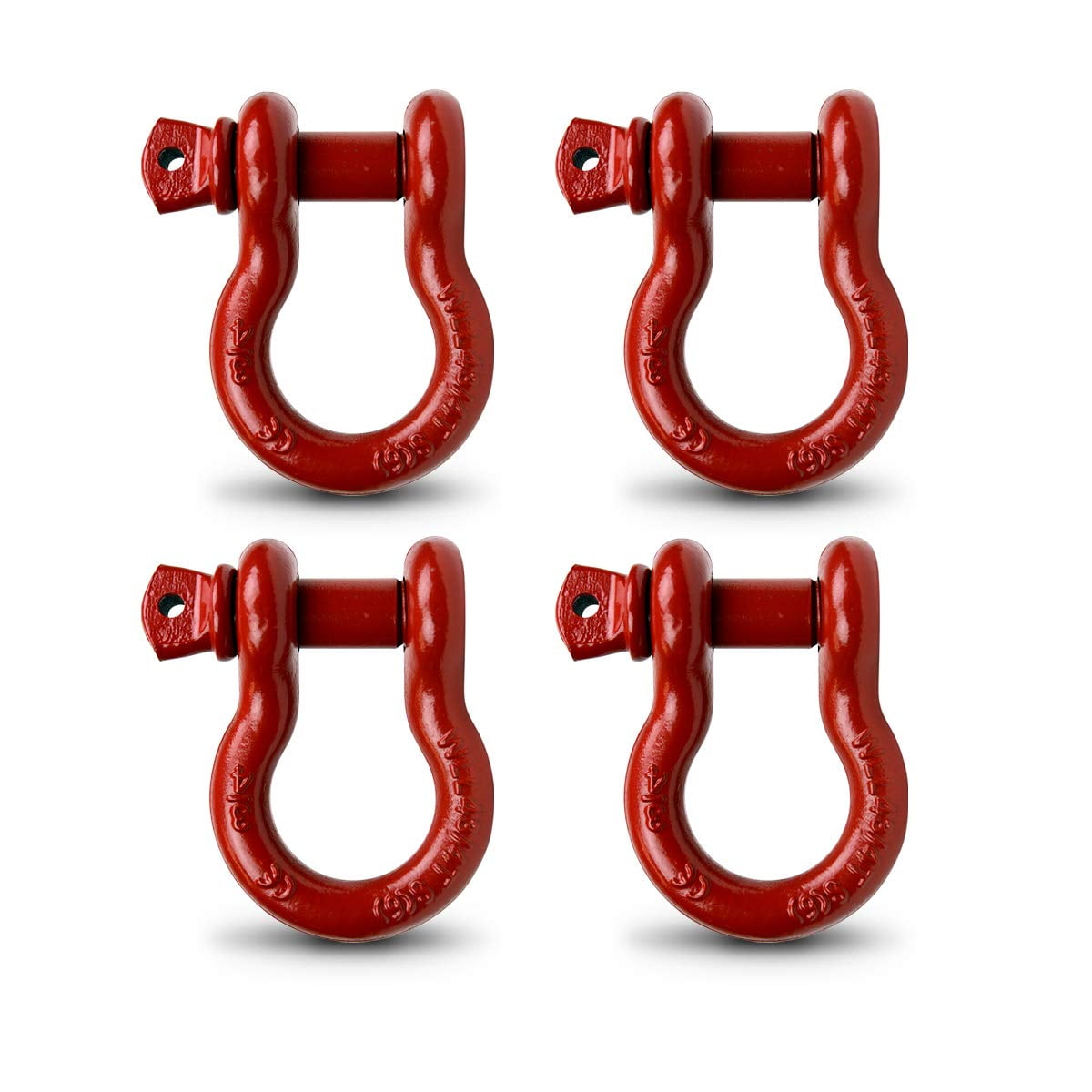 THR042 ¾” 4 Ton D Ring Shackle (4 Pack) Pin Clevis (Pin Diameter 0.
