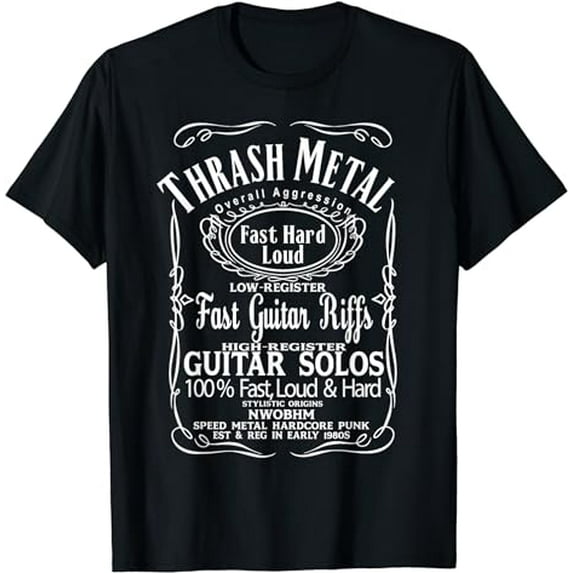 THRASHMETAL THRASH DEATH METAL Guitar Solo East Coast Core T-Shirt