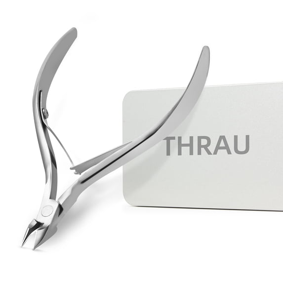 THRAU Cuticle Trimmer, Newly Upgraded Cuticle Nipper, Safe and Sharp Cuticle Cutter Clipper for Perfect Pedicure, Comfortable Grip and Easy to Carry